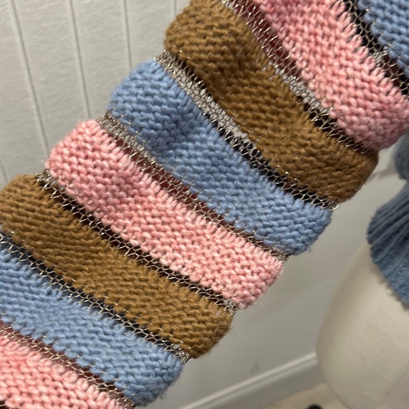 Lush Striped Sweater in Blue, Pink, and Brown - Picture 2 of 7